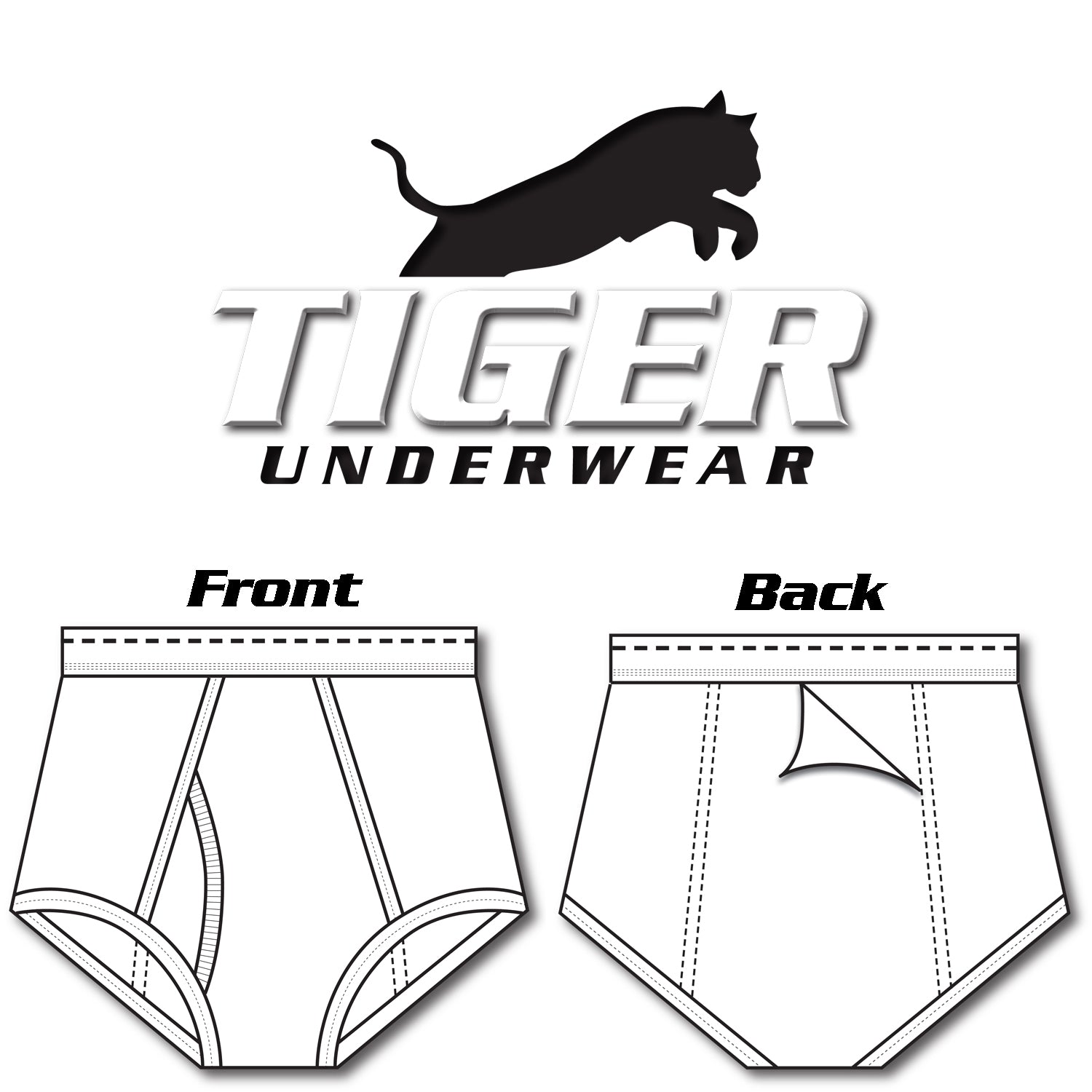 Tiger Underwear All White Brief